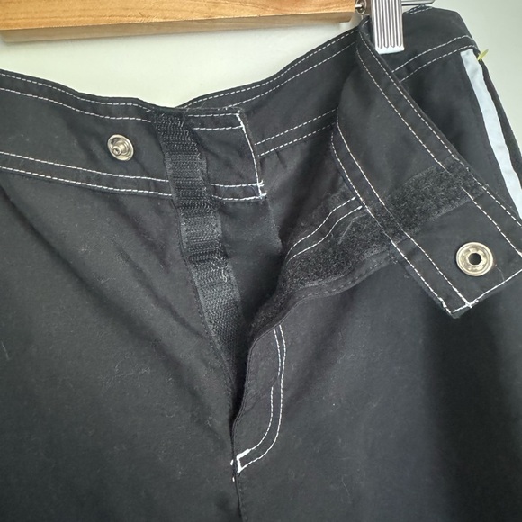 St. John's Bay Black Shorts with White Stitching swimwear - Picture 3 of 5